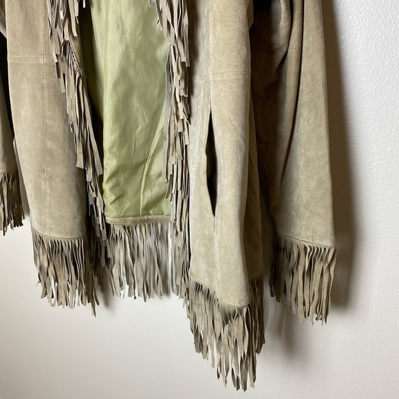 RARE WILSONS LEATHER FRINGE COAT sz 1X - Picture 4 of 8